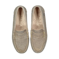 Ladida Shoes Linen Suede Penny Loafer