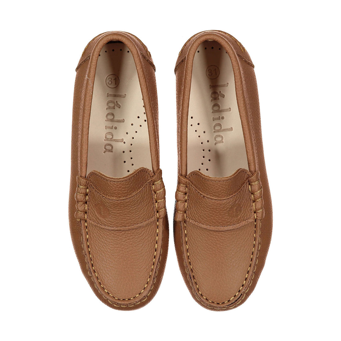 Ladida Shoes Luggage Brown Croc Loafer