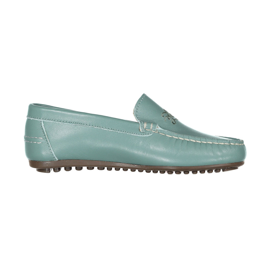 Ladida Shoes Teal Logo Embroidered Loafer
