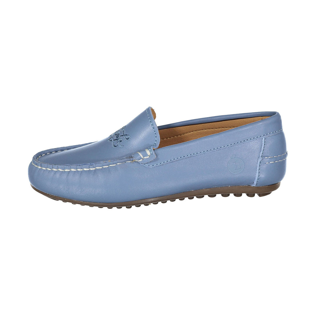 Ladida Shoes Blue Logo Embroidered Loafer