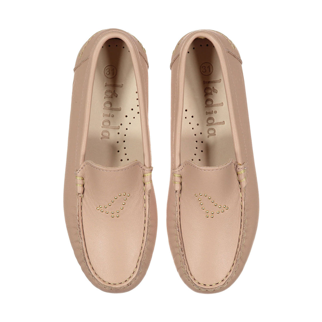Ladida Shoes Pale Pink Bird Studded Loafer