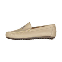 Ladida Shoes Beige Logo Embroidered Loafer