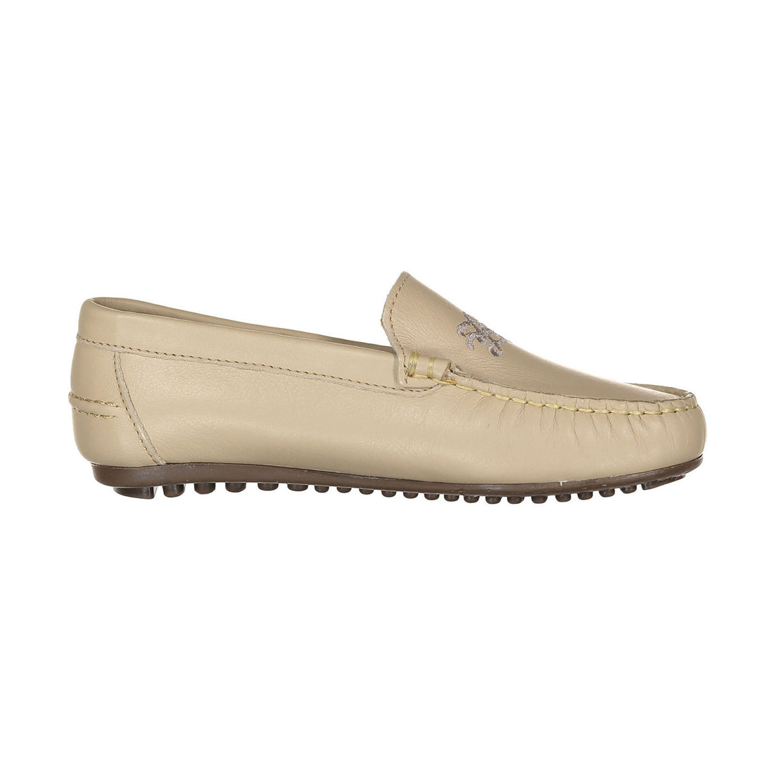 Ladida Shoes Beige Logo Embroidered Loafer