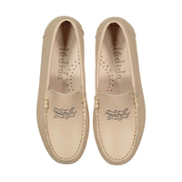 Ladida Shoes Sand Logo Embroidered Loafer