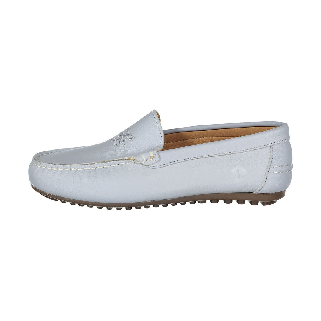 Ladida Shoes Light Blue Logo Embroidered Loafer
