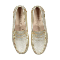 Ladida Shoes Gold Metalic Penny Loafer