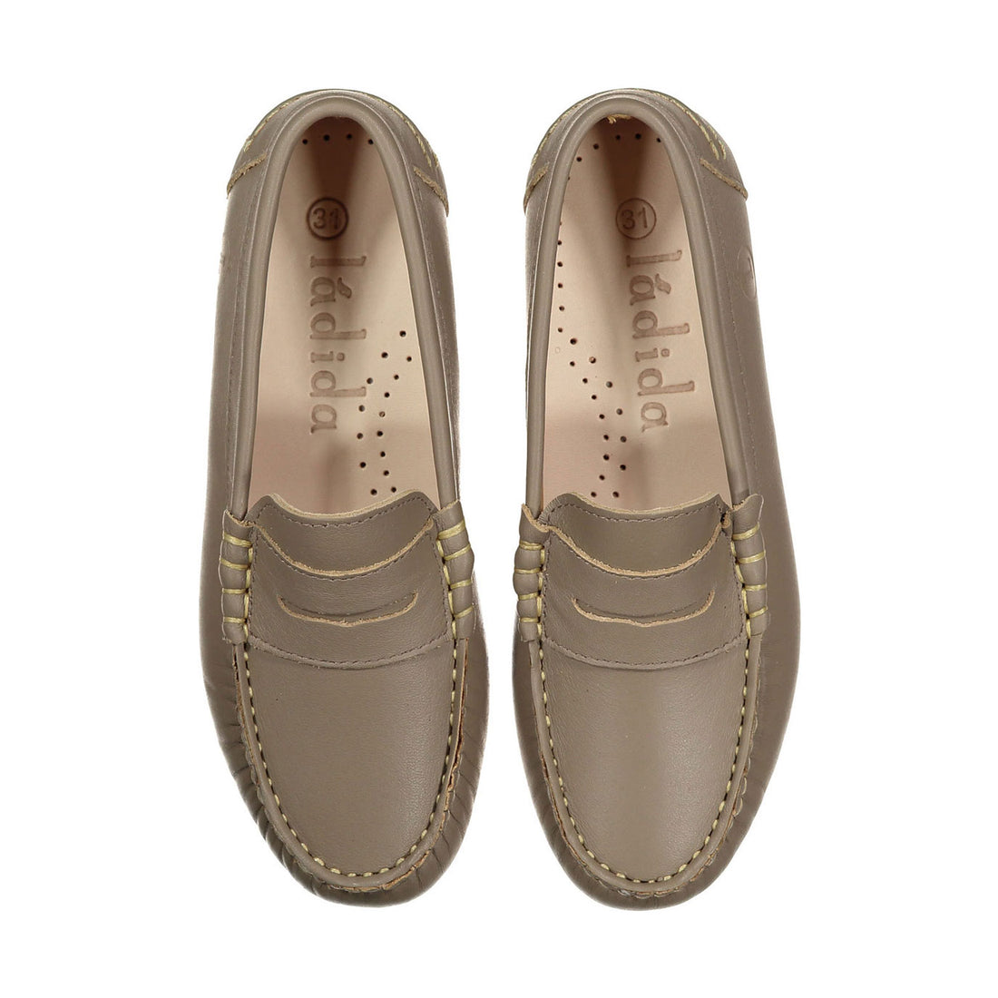 Ladida Shoes Taupe Penny Loafer