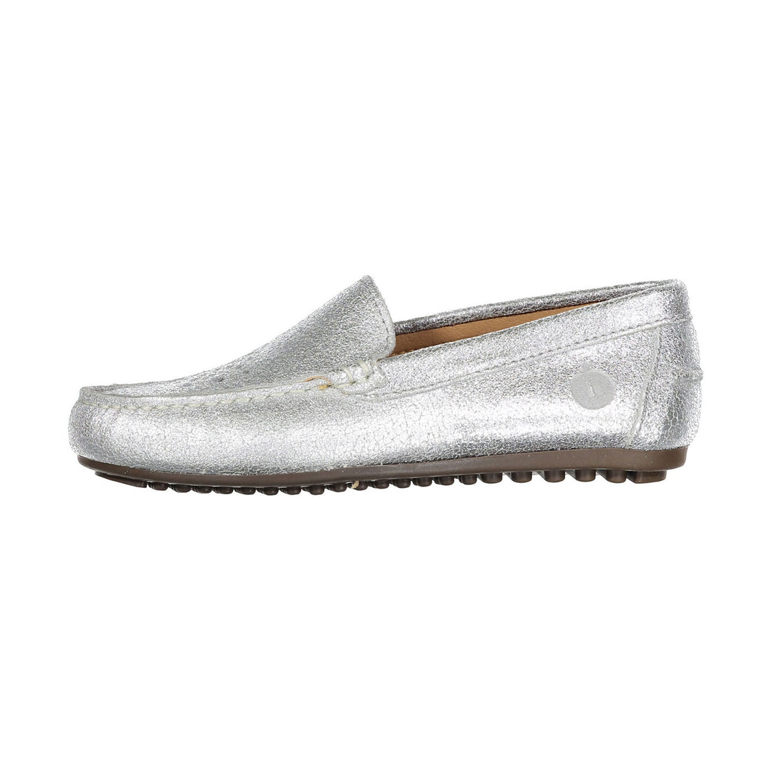 Ladida Shoes Silver Metalic Eyelet Design Loafers