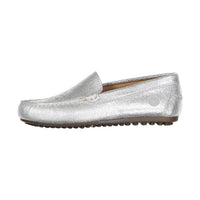 Ladida Shoes Silver Metalic Eyelet Design Loafers