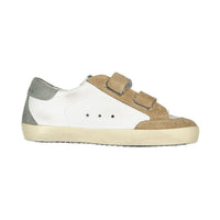 Golden Goose White/Brown/Black/Green Old School Sneaker