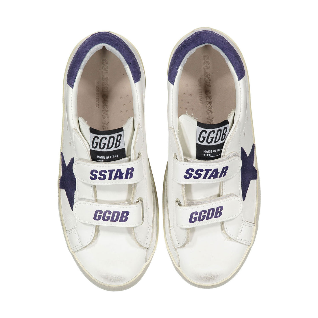 Golden Goose White/Blue Old School Sneaker