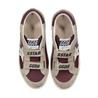 Golden Goose Bordeaux/Taupe/White Old School Sneaker
