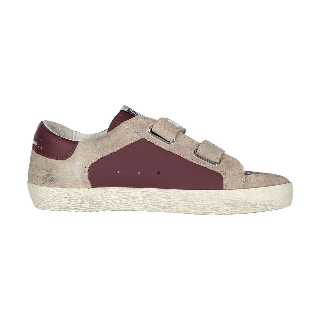 Golden Goose Bordeaux/Taupe/White Old School Sneaker