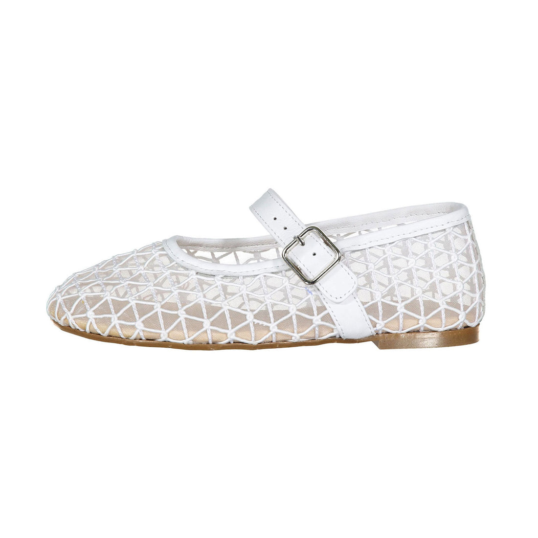 Papanatas White Crochet Mary Janes