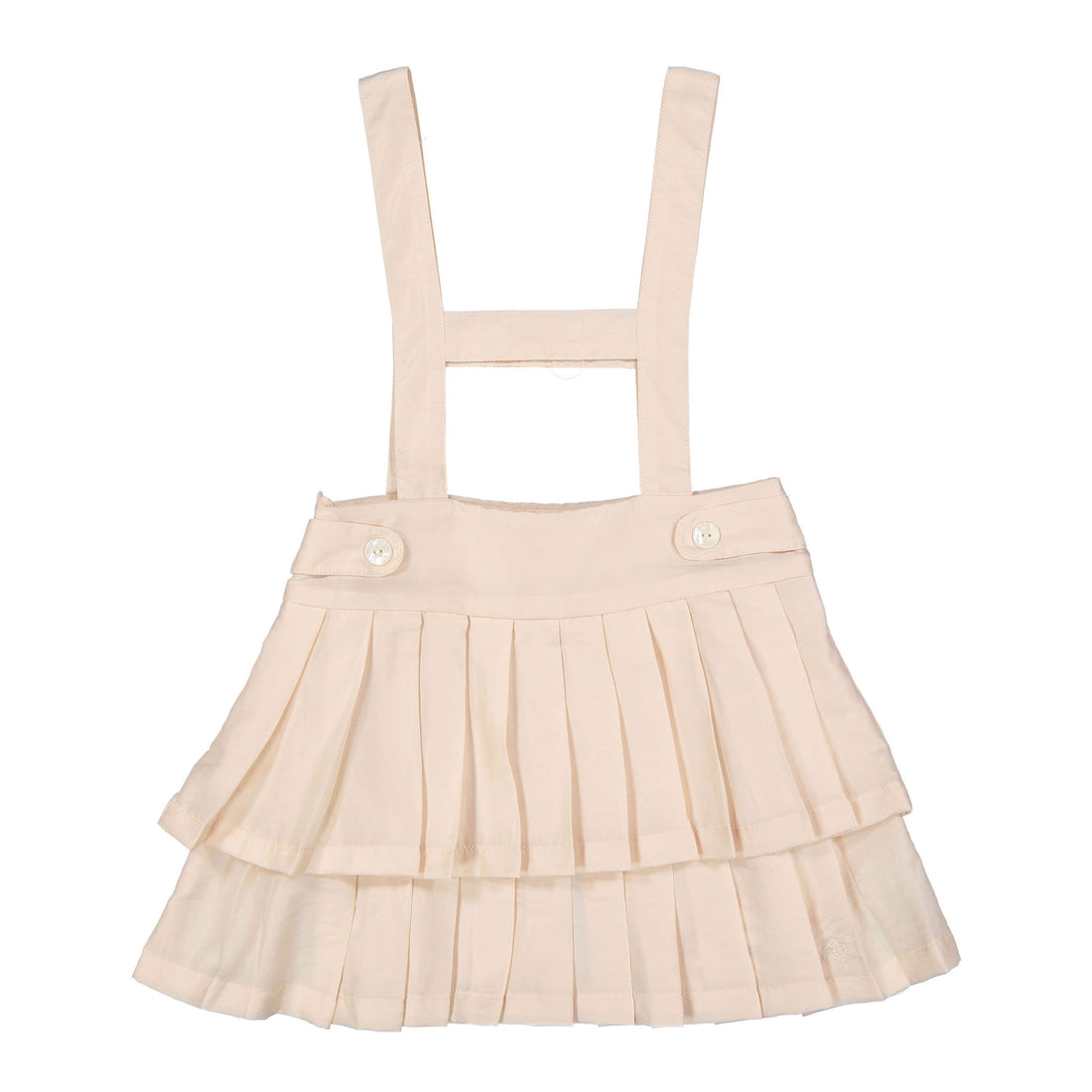 1984 Light Pink Pleated Suspender Skirt