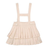 1984 Light Pink Pleated Suspender Skirt