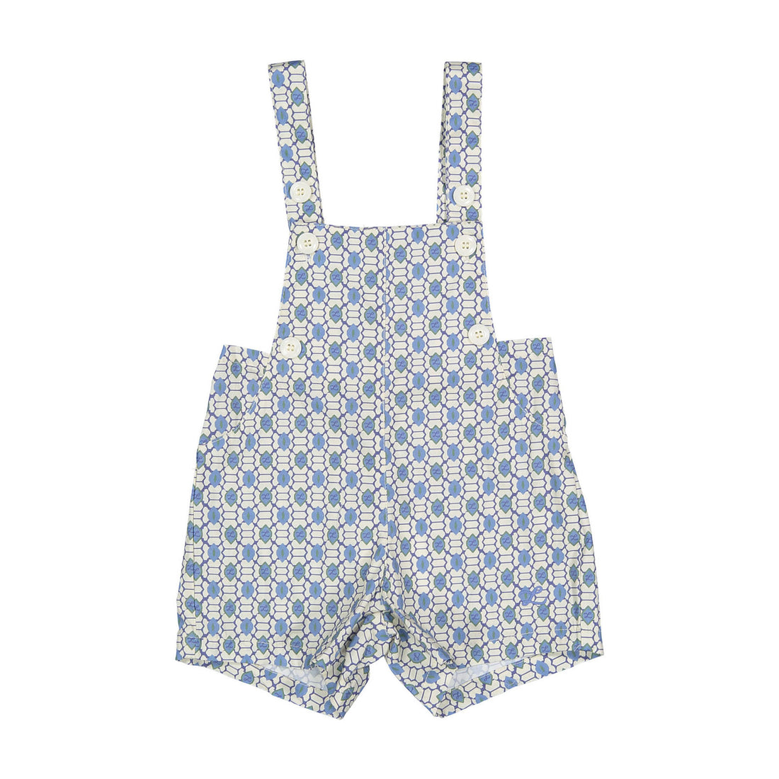 L by Ladida Blue Geo Overalls