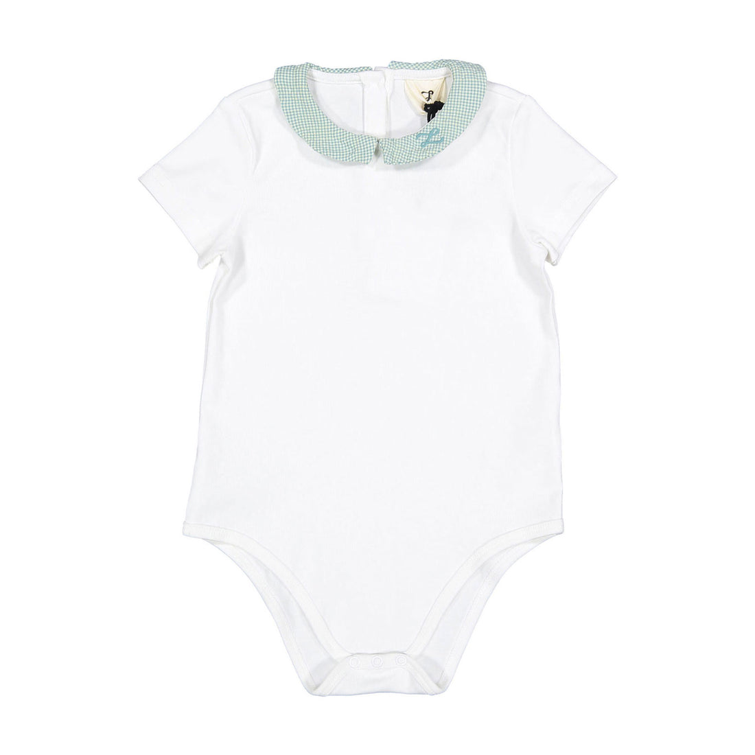 L by Ladida Fern Gingham Collar Onesie