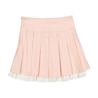 L by Ladida Salmon Lace Pleated Skirt