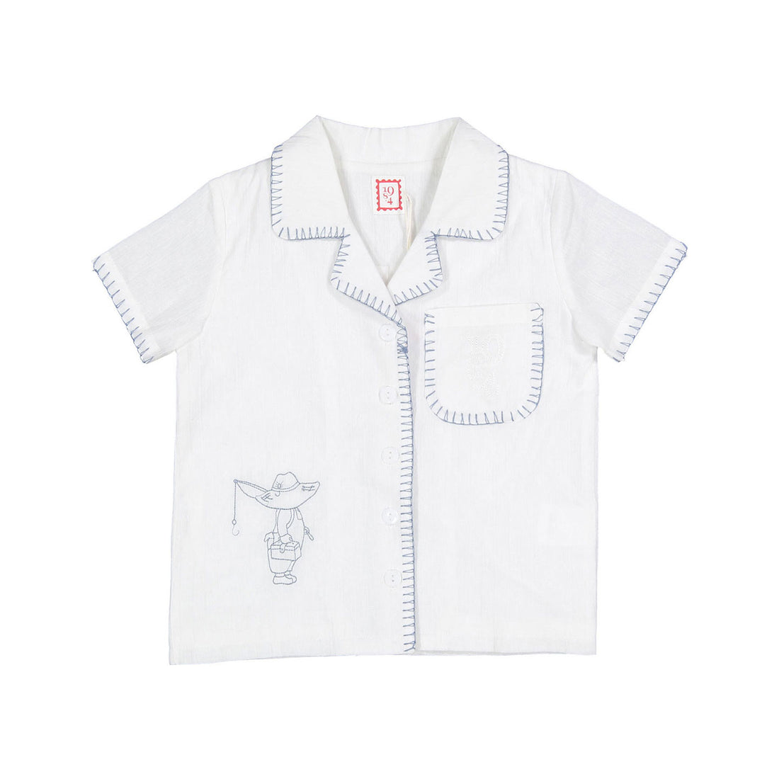 1984 White Embroidered Grandpa Shirt