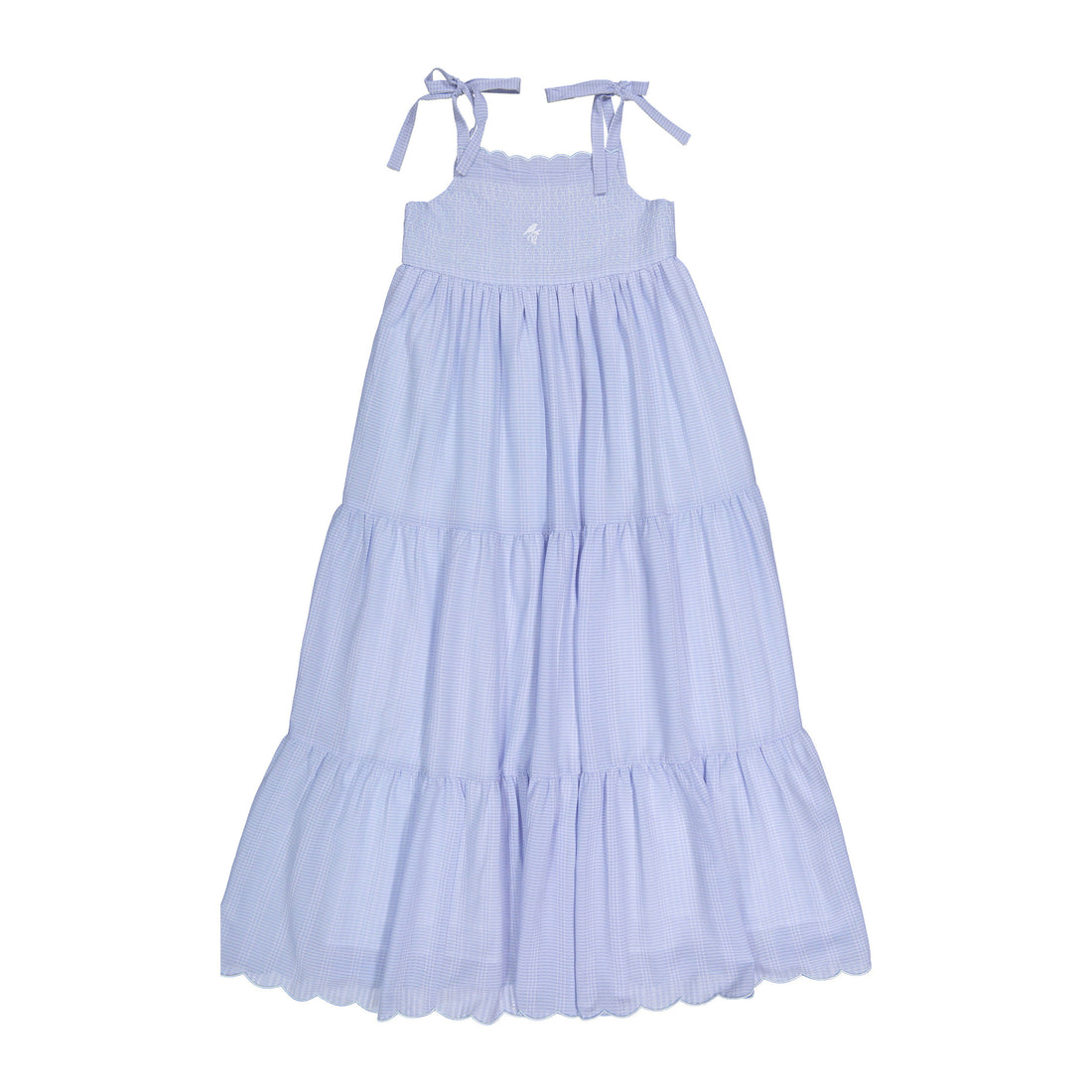 1984 Light Blue Seer Sucker Maxi Jumper