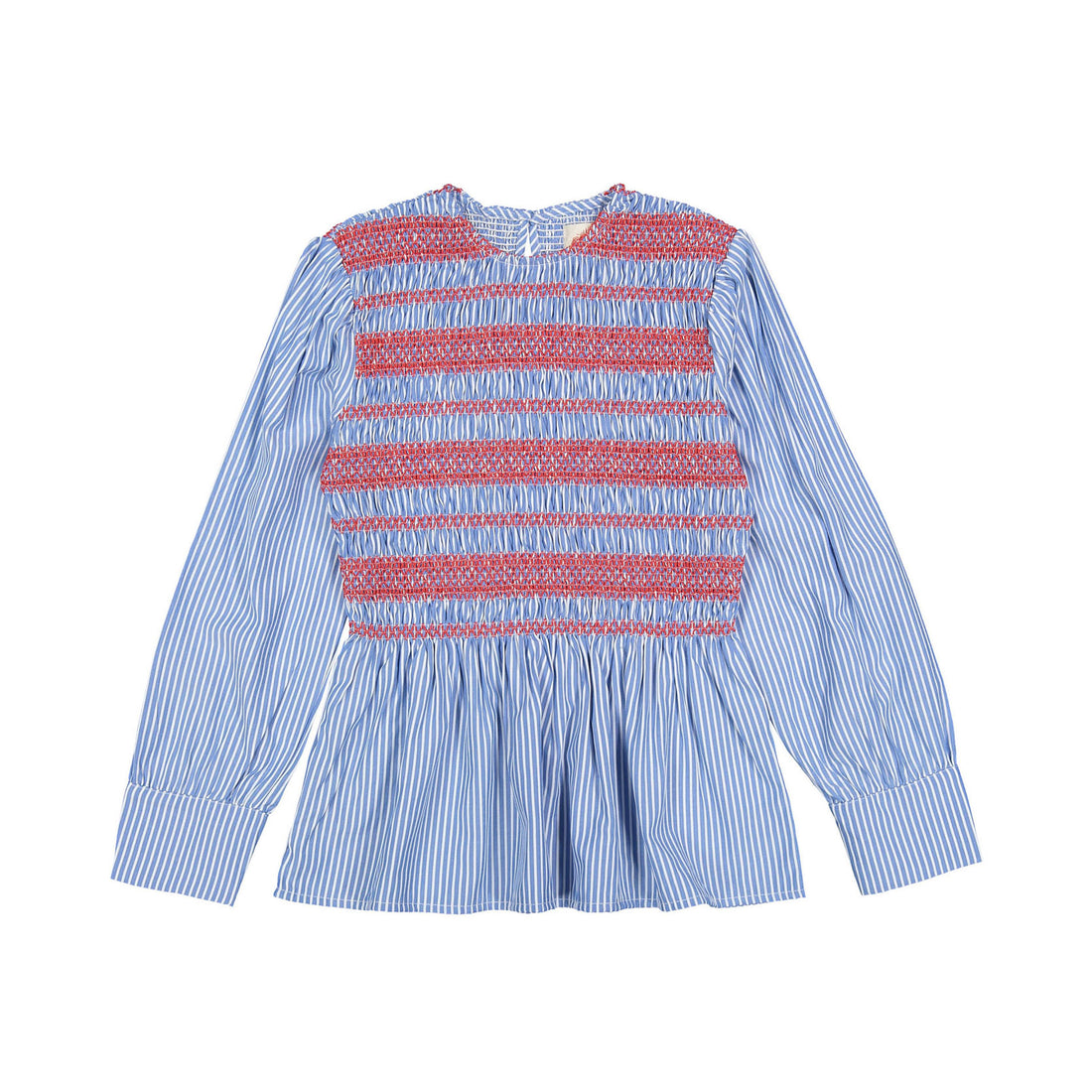 Clubhouse Blue Stripe Smocked Top