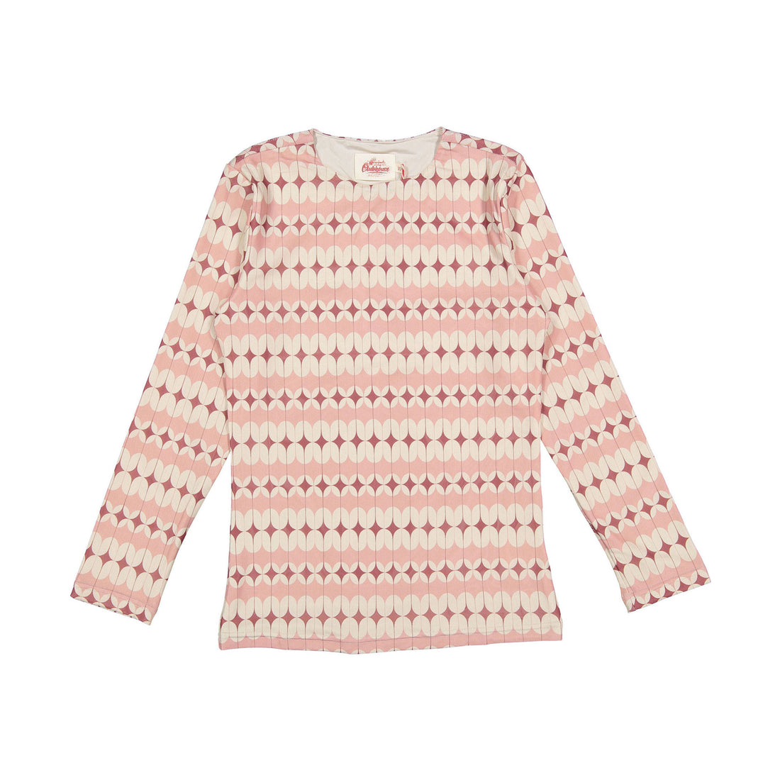 Clubhouse Pink Geo Printed Mesh Top