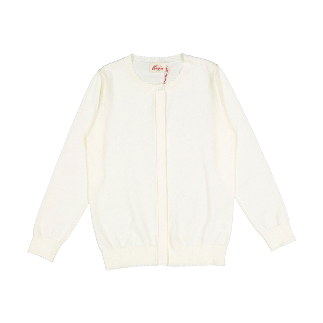 Clubhouse Cream Scallop Trim Cardigan
