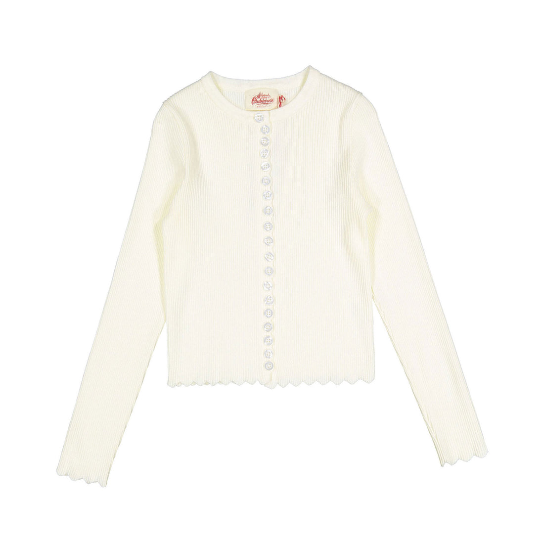Clubhouse Cream Scallop Cardigan
