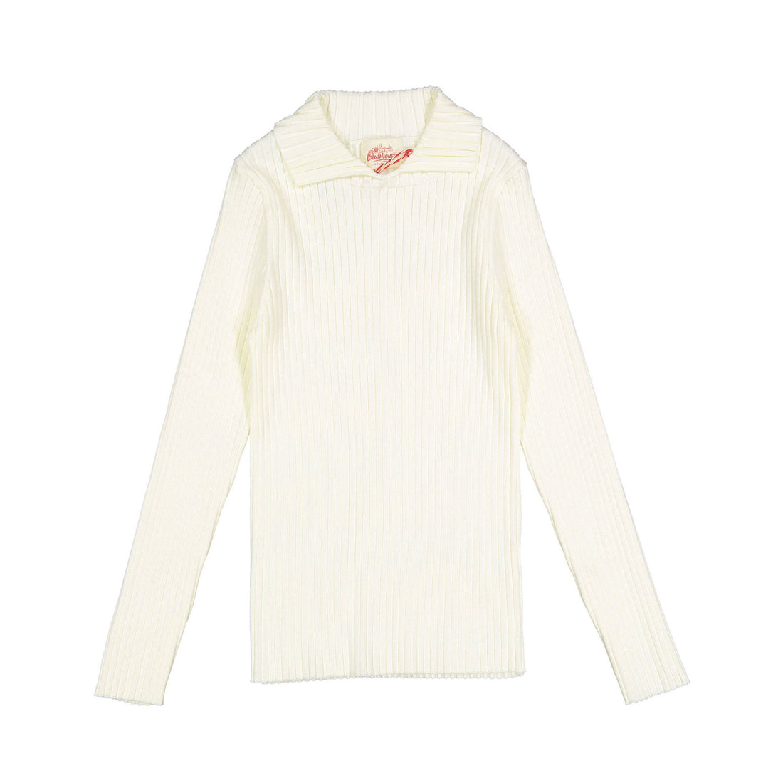 Clubhouse Cream Collared Rib Sweater