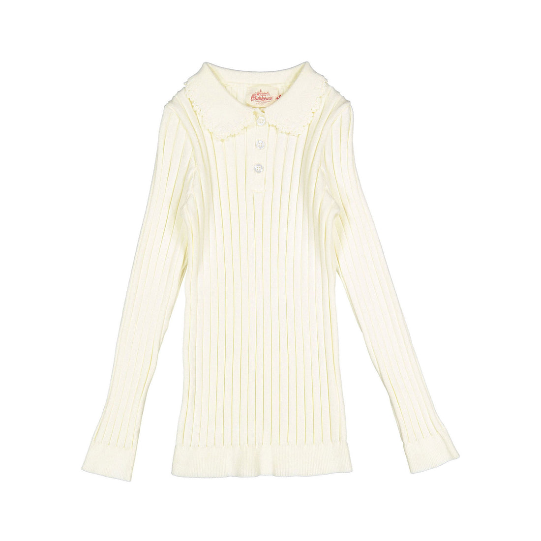 Clubhouse Cream Knit Polo Sweater
