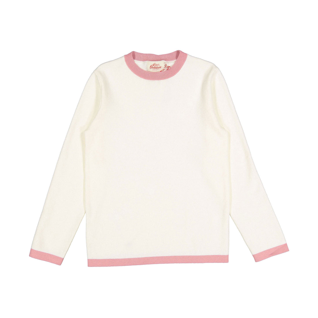 Clubhouse Cream/ Pink Trim Sweater