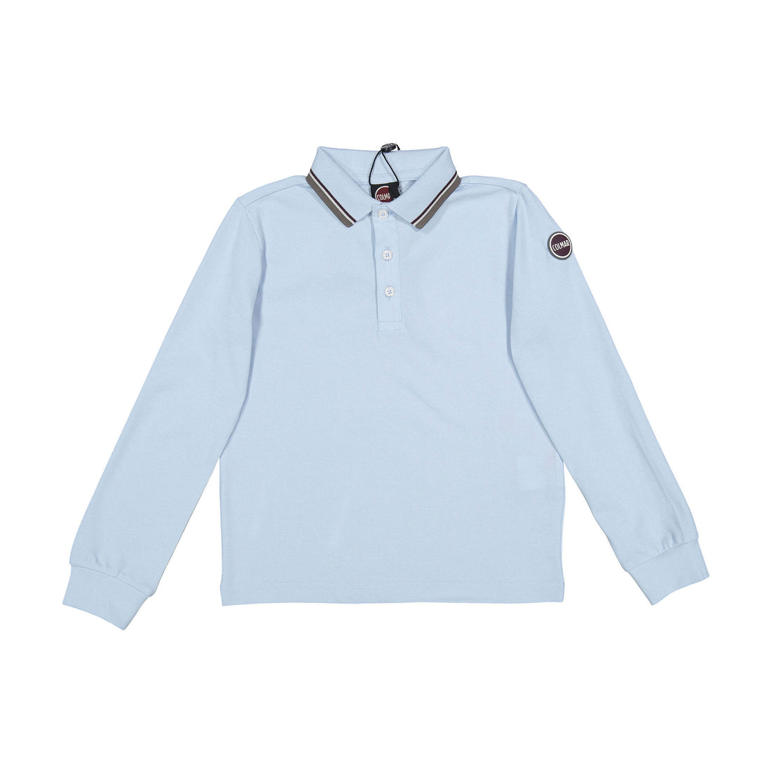 Colmar Angelic Blue Long Sleeve Stripe Collar Polo