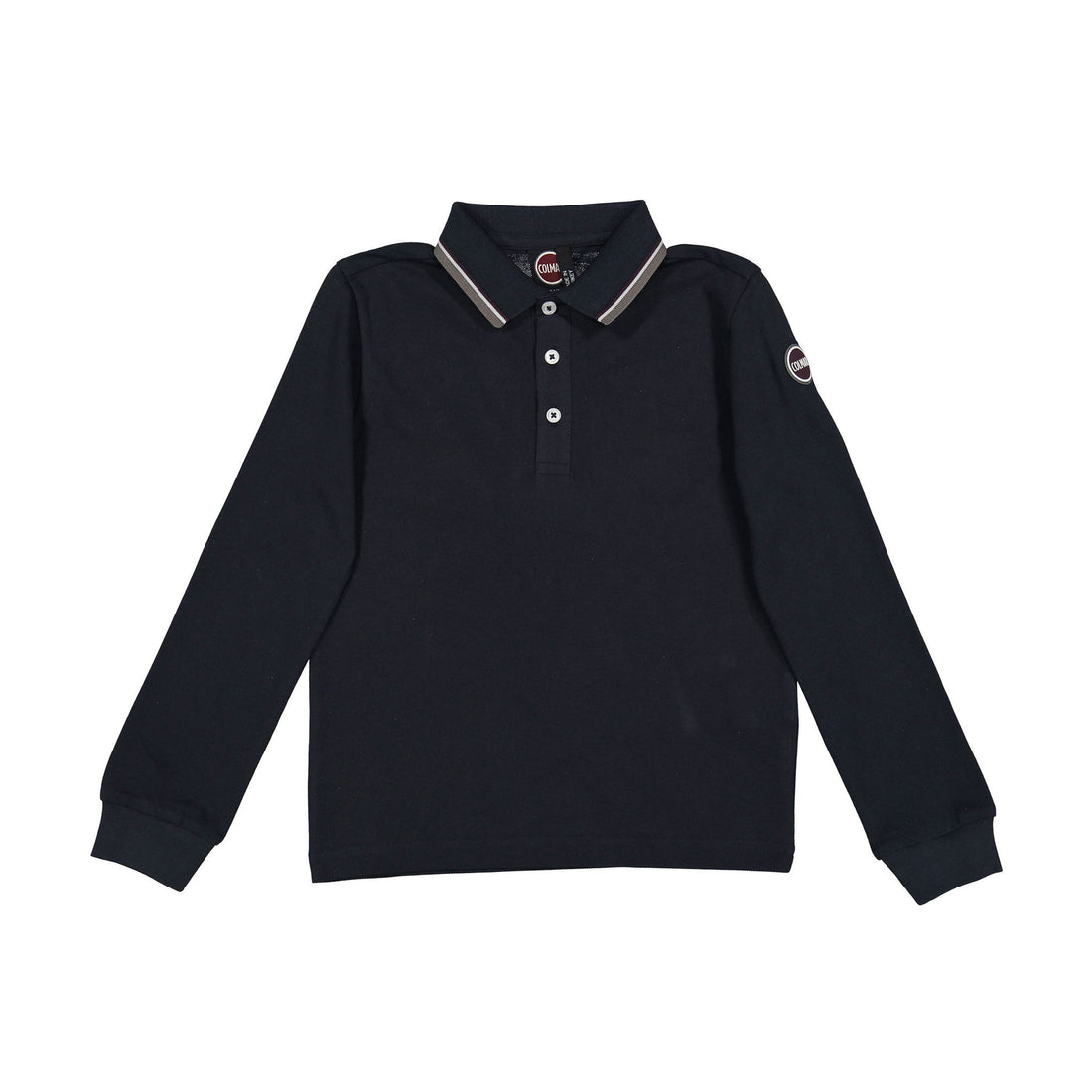 Colmar Navy Blue Long SleeveStripe Collar Polo