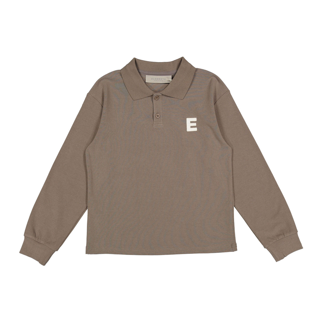 Elements Taupe E Logo Polo