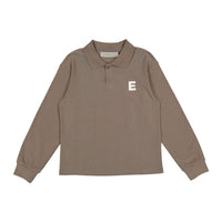 Elements Taupe E Logo Polo