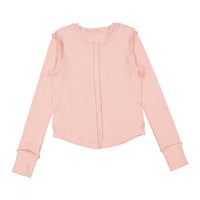 Elements Rose Pink Seam Waffle Tee