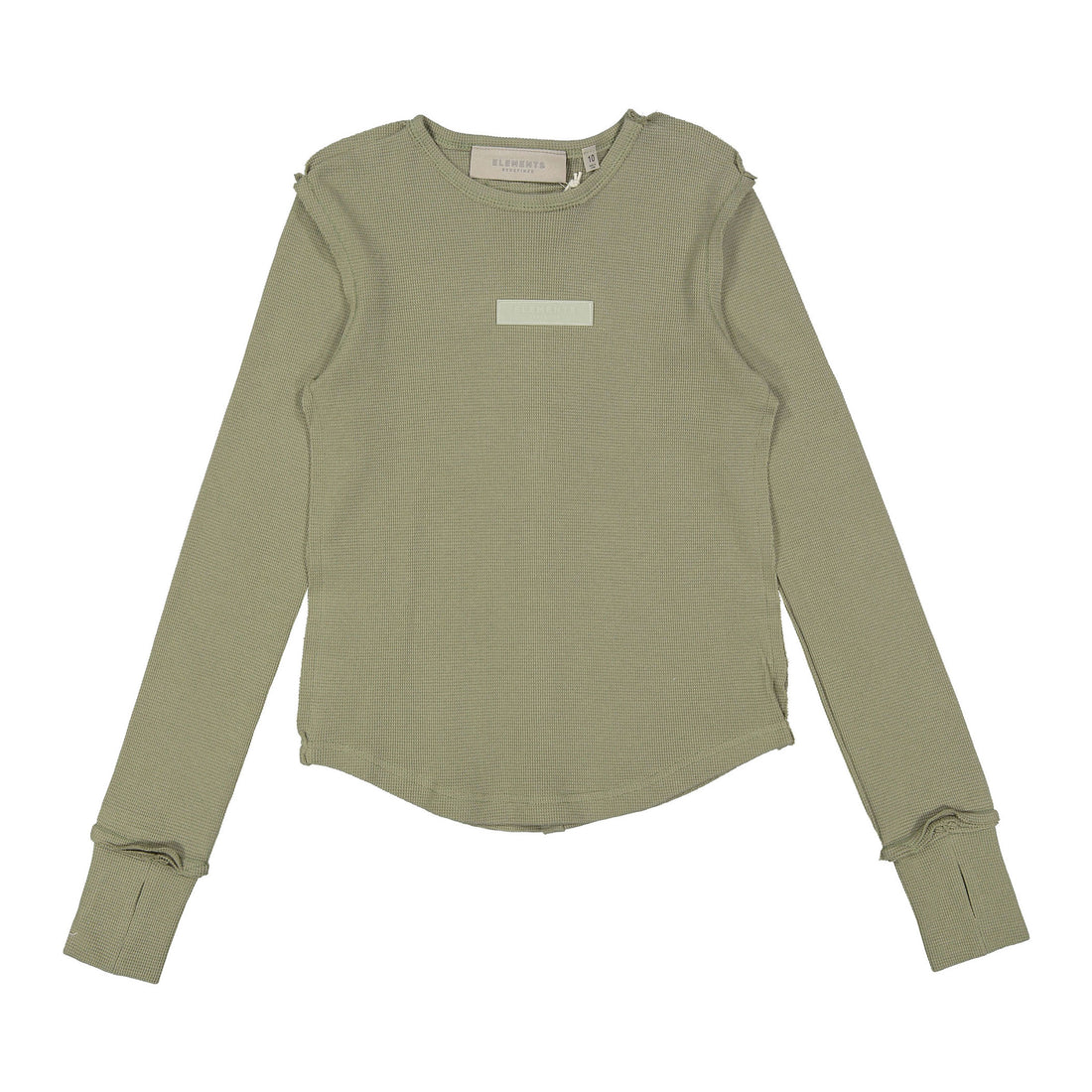Elements Khaki Grey Seam Waffle Tee
