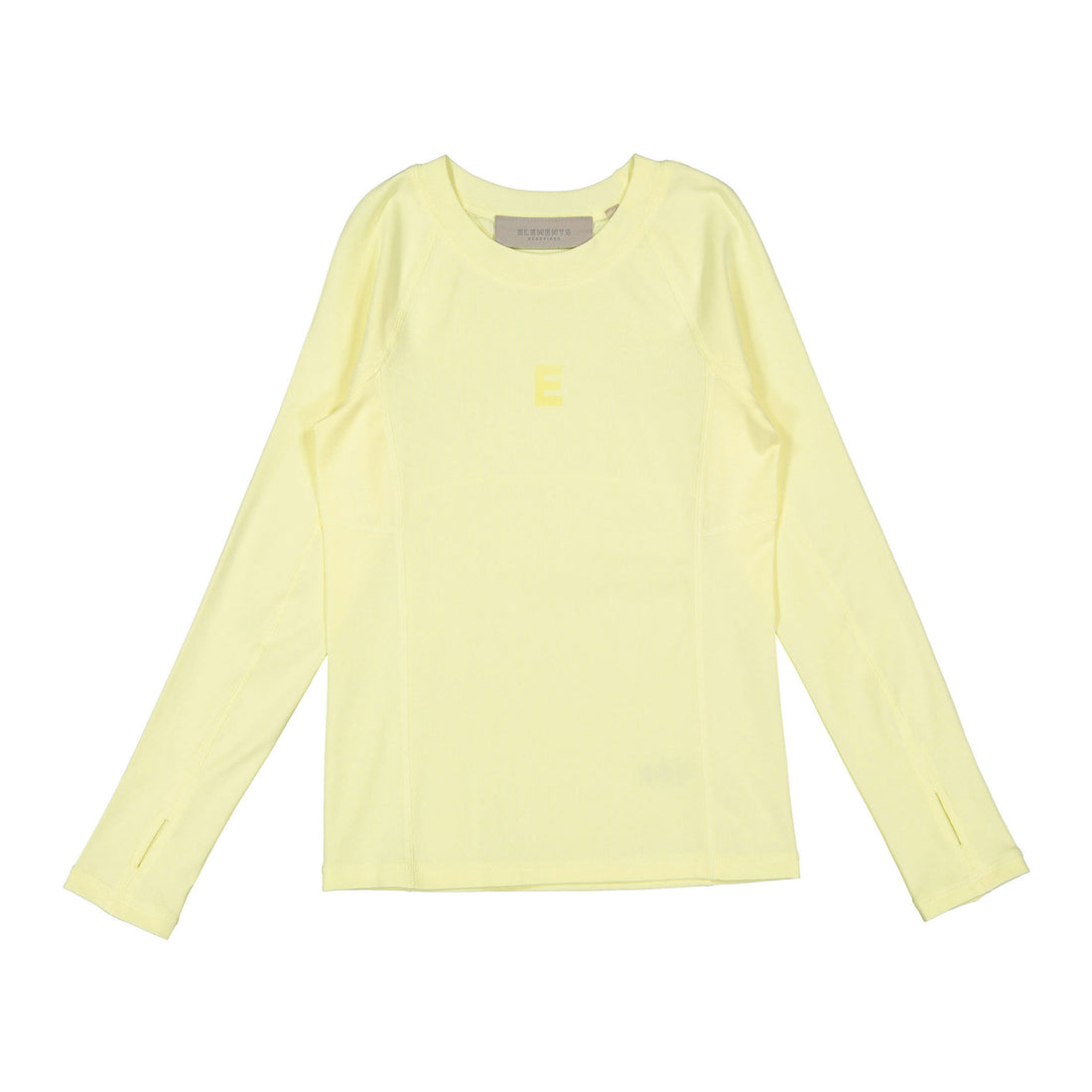 Elements Pale Yellow E Logo Stitch Tee