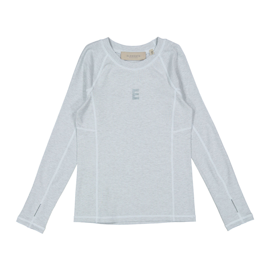Elements Light Blue Heather E Logo Stitch Tee