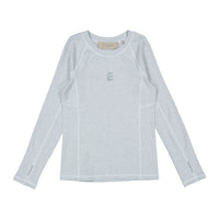 Elements Light Blue Heather E Logo Stitch Tee