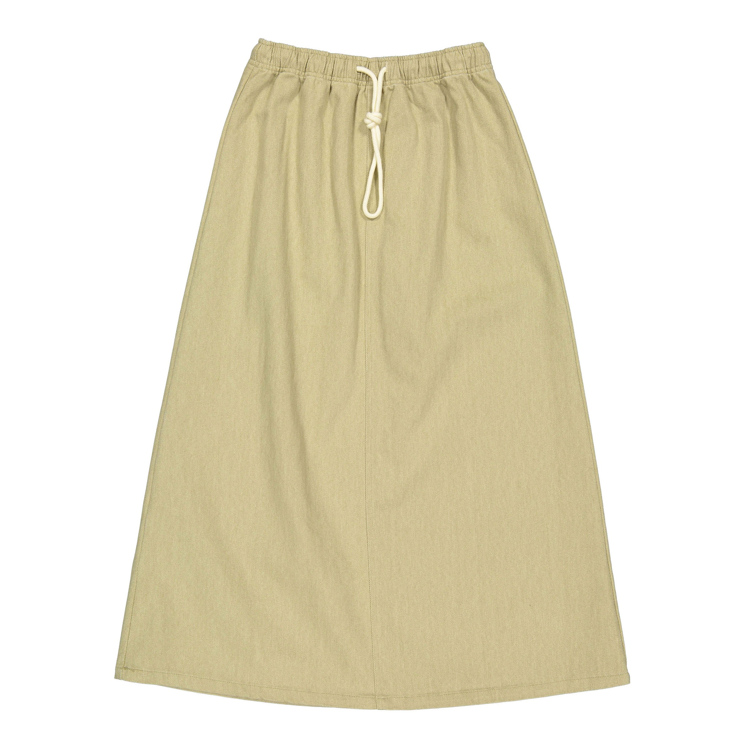 Drawstring Edge Elements Elements Washed Taupe Denim Drawstring Skirt – Ladida
