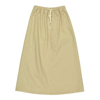 Elements Washed Taupe Denim Drawstring Skirt