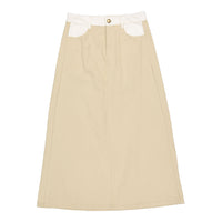 Elements Taupe Denim Contrast Skirt