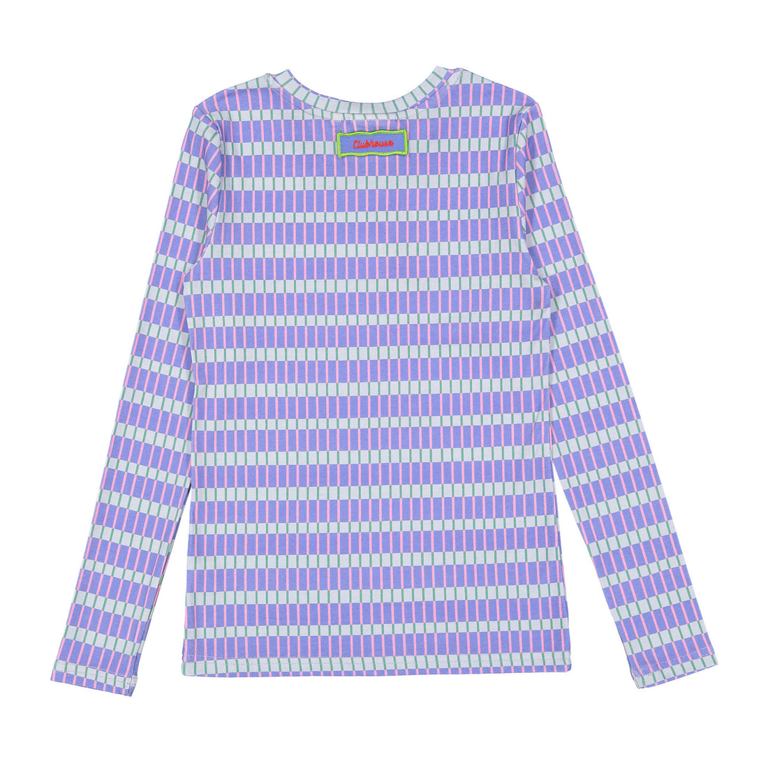 Clubhouse Purple Geometric Long Sleeve Tee
