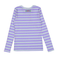 Clubhouse Purple Geometric Long Sleeve Tee