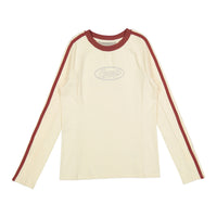 Elements Cream/Rust Stripe Sleeve Tee