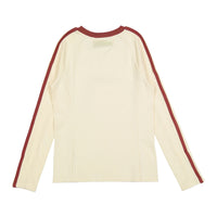 Elements Cream/Rust Stripe Sleeve Tee