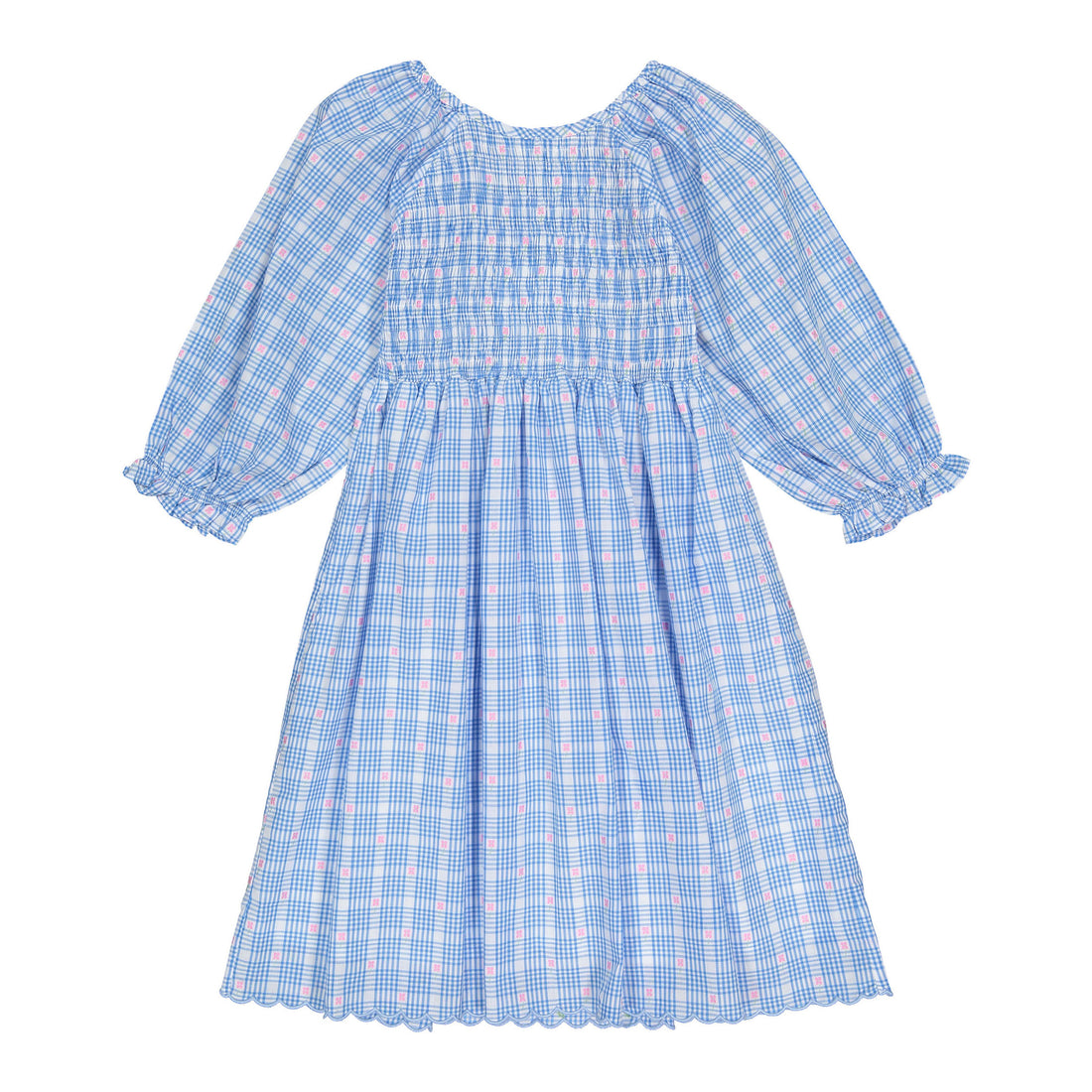 Bebe Organic Signature Floral Check Ida Special Dress