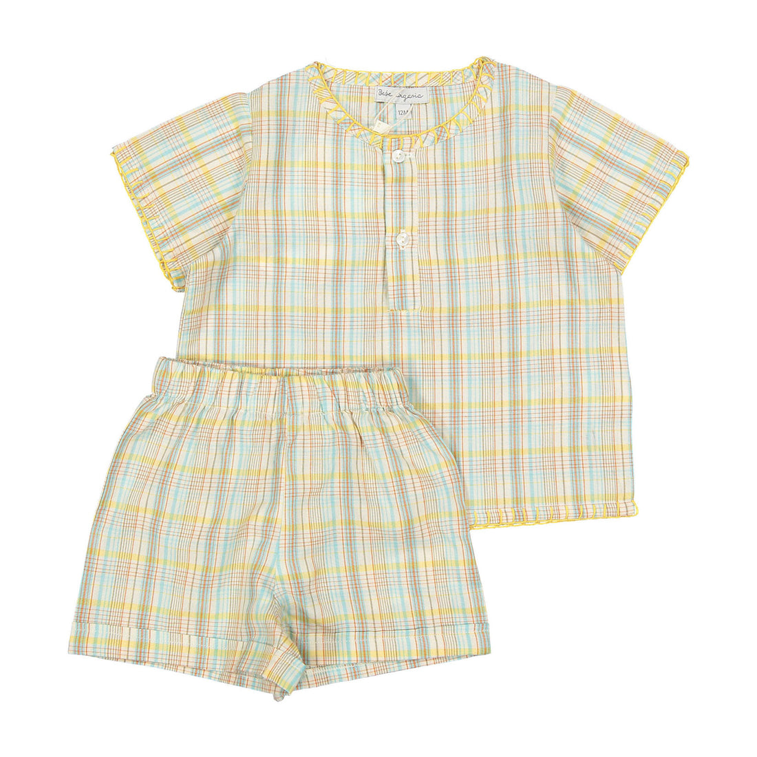 Bebe Organic Lagoon Checks Gio Baby Set